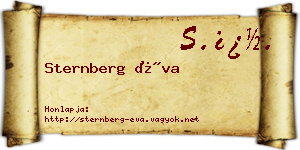 Sternberg Éva névjegykártya